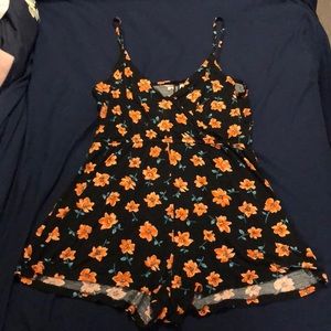 Divided Floral Romper